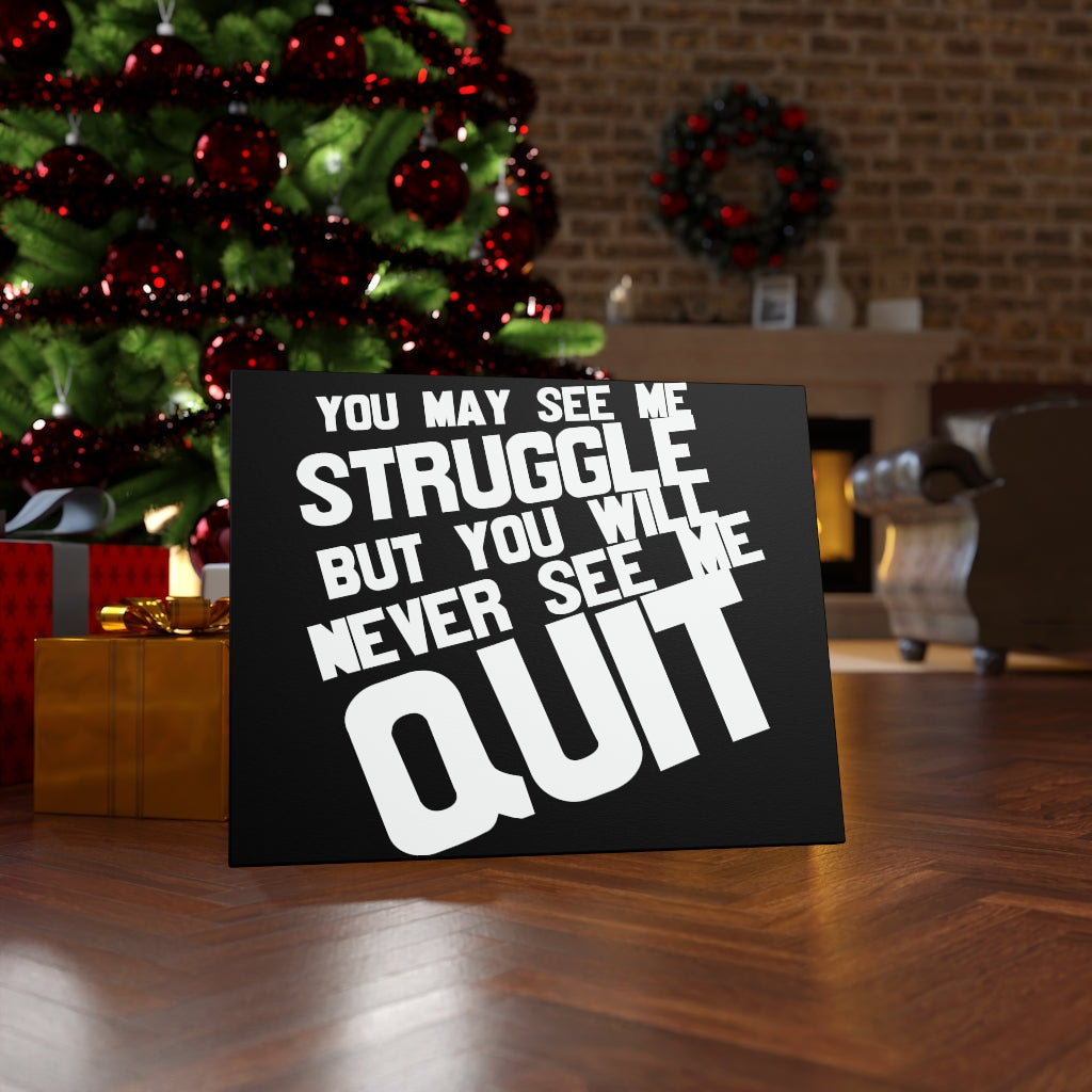 Scripture Walls Inspirational Wall Art Never See Me Quit Wall Art Motivation Wall Decor for Home Office Gym Inspiring Success Quote Print Ready to Hang Unframed-Express Your Love Gifts