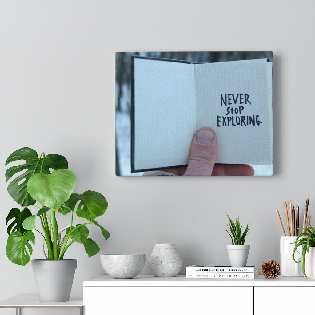 Scripture Walls Inspirational Wall Art Never Stop Exploring Motivational Print Ready to Hang Artwork Unframed-Express Your Love Gifts