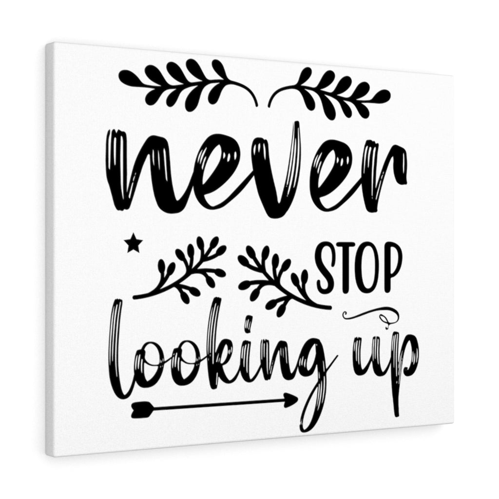 Scripture Walls Inspirational Wall Art Never Stop Looking Up Arrow Wall Art Motivation Wall Decor for Home Office Gym Inspiring Success Quote Print Ready to Hang Unframed-Express Your Love Gifts