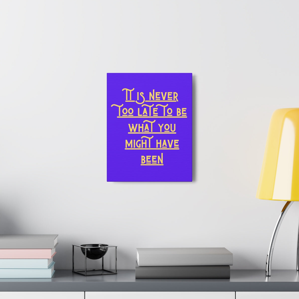 Scripture Walls Inspirational Wall Art Never Too Late Motivation Wall Decor for Home Office Gym Inspiring Success Quote Print Ready to Hang Unframed-Express Your Love Gifts