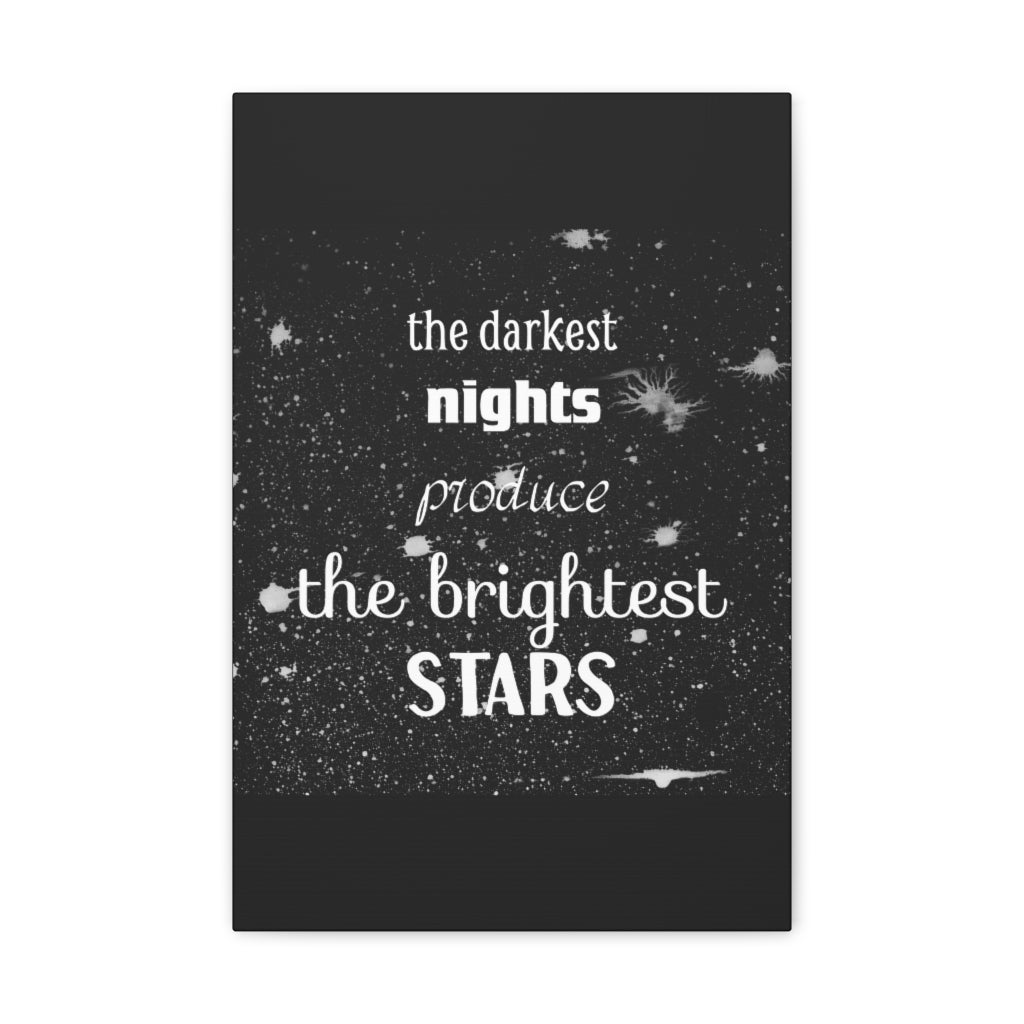 Scripture Walls Inspirational Wall Art Nights Produce Brightest Stars Motivation Wall Decor for Home Office Gym Inspiring Success Quote Print Ready to Hang Unframed-Express Your Love Gifts