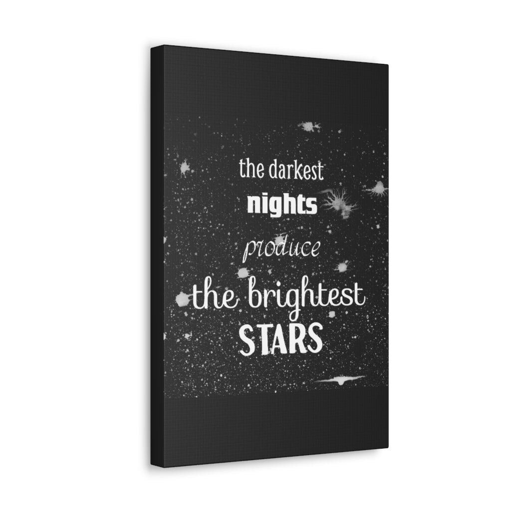 Scripture Walls Inspirational Wall Art Nights Produce Brightest Stars Motivation Wall Decor for Home Office Gym Inspiring Success Quote Print Ready to Hang Unframed-Express Your Love Gifts
