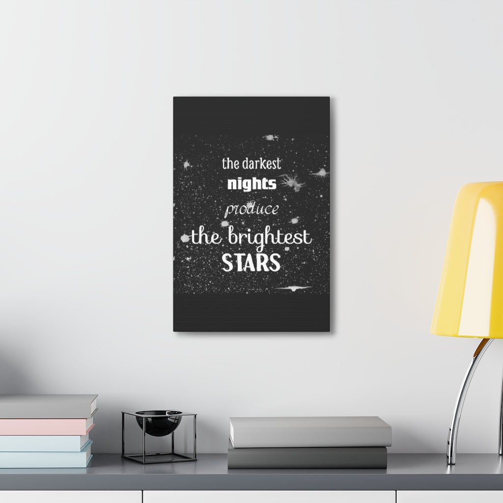 Scripture Walls Inspirational Wall Art Nights Produce Brightest Stars Motivation Wall Decor for Home Office Gym Inspiring Success Quote Print Ready to Hang Unframed-Express Your Love Gifts