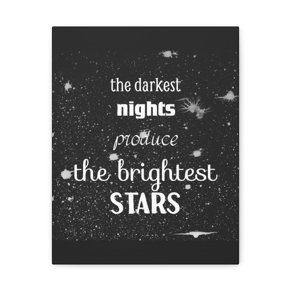 Scripture Walls Inspirational Wall Art Nights Produce Brightest Stars Motivation Wall Decor for Home Office Gym Inspiring Success Quote Print Ready to Hang Unframed-Express Your Love Gifts