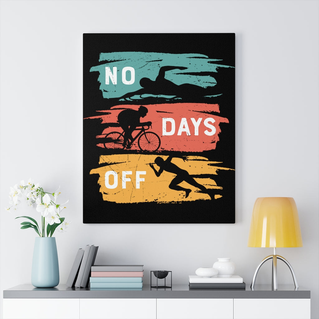 Scripture Walls Inspirational Wall Art No Days Off Colors Wall Art Motivation Wall Decor for Home Office Gym Inspiring Success Quote Print Ready to Hang Unframed-Express Your Love Gifts