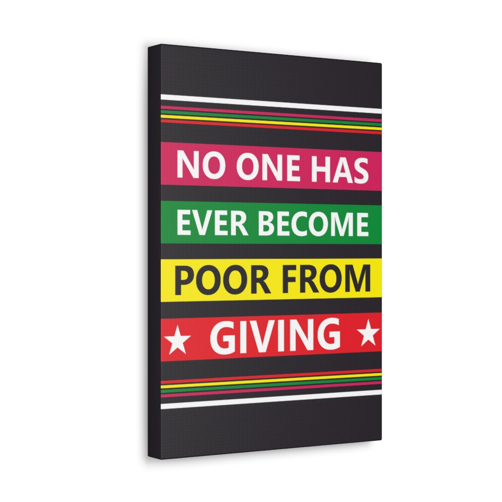 Scripture Walls Inspirational Wall Art No One Become Poor Motivation Wall Decor for Home Office Gym Inspiring Success Quote Print Ready to Hang Unframed-Express Your Love Gifts