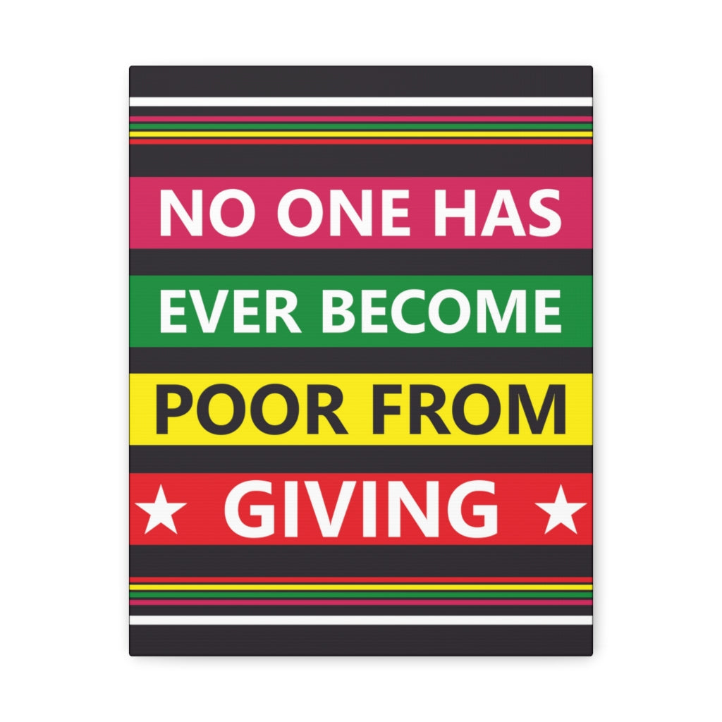 Scripture Walls Inspirational Wall Art No One Become Poor Motivation Wall Decor for Home Office Gym Inspiring Success Quote Print Ready to Hang Unframed-Express Your Love Gifts