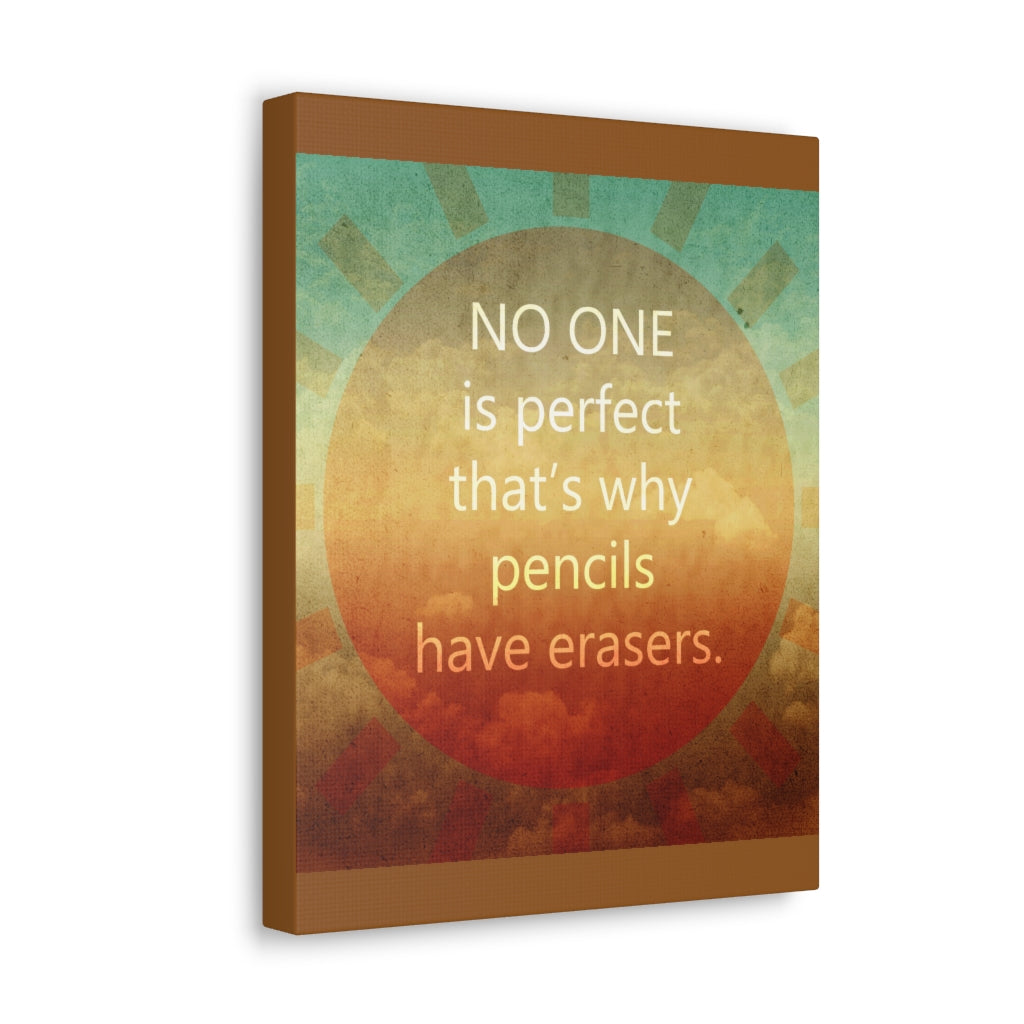 Scripture Walls Inspirational Wall Art No One Is Perfect Motivation Wall Decor for Home Office Gym Inspiring Success Quote Print Ready to Hang Unframed-Express Your Love Gifts