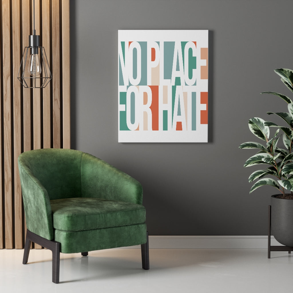 Scripture Walls Inspirational Wall Art No Place For Hate Wall Art Motivation Wall Decor for Home Office Gym Inspiring Success Quote Print Ready to Hang Unframed-Express Your Love Gifts