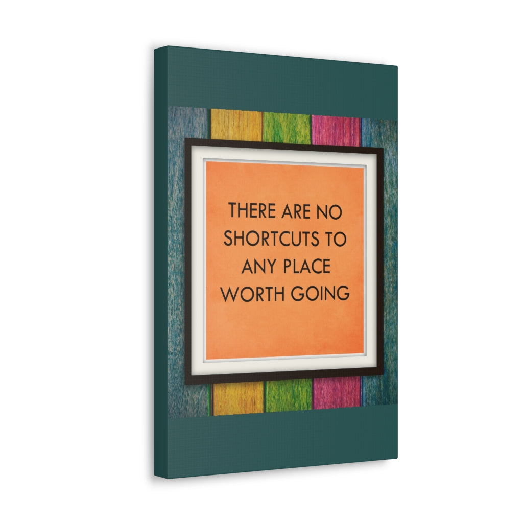 Scripture Walls Inspirational Wall Art No Shortcuts To Worth Going Motivation Wall Decor for Home Office Gym Inspiring Success Quote Print Ready to Hang Unframed-Express Your Love Gifts