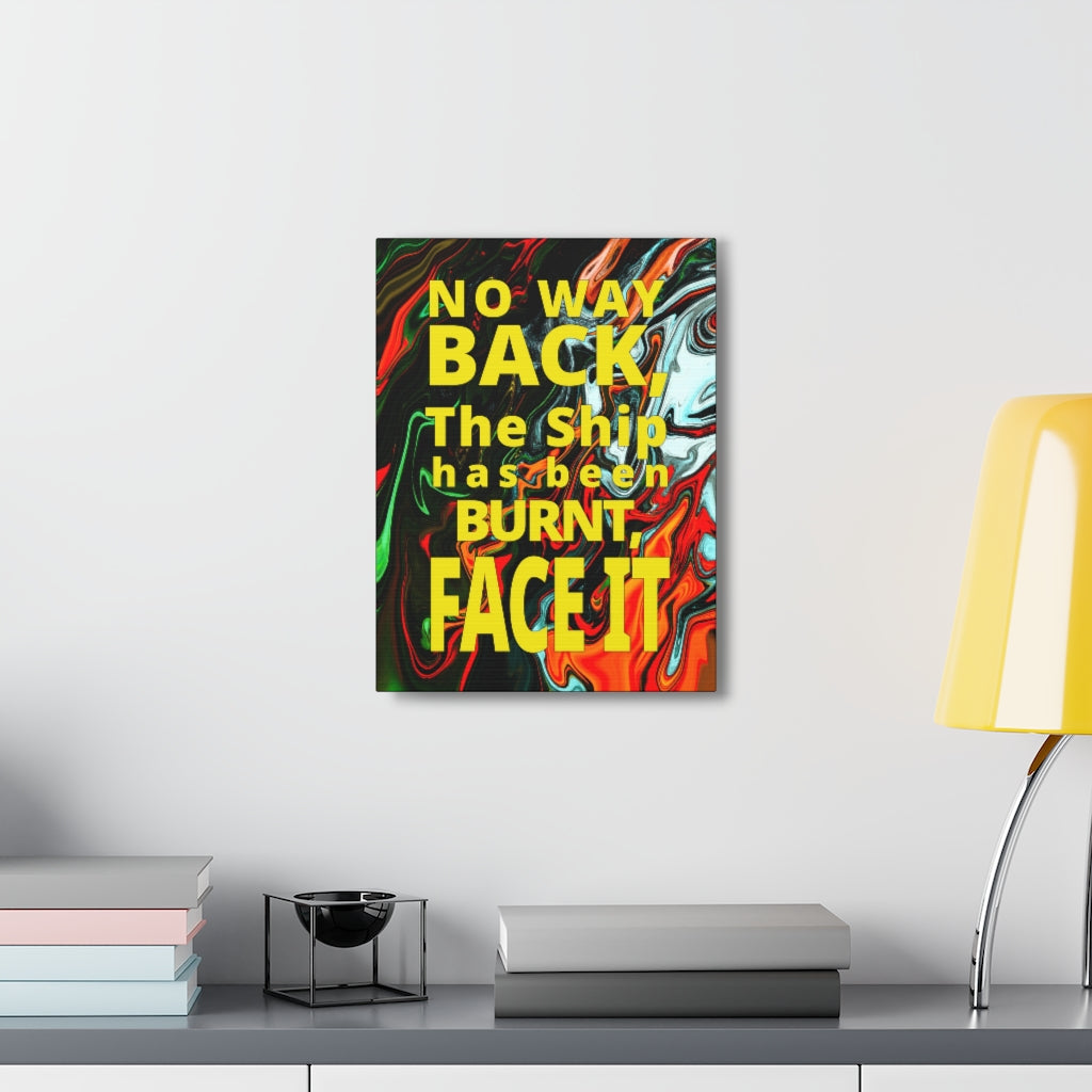 Scripture Walls Inspirational Wall Art No Way Back Motivation Wall Decor for Home Office Gym Inspiring Success Quote Print Ready to Hang Unframed-Express Your Love Gifts