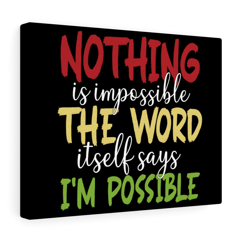 Scripture Walls Inspirational Wall Art Nothing is Impossible Wall Art Motivation Wall Decor for Home Office Gym Inspiring Success Quote Print Ready to Hang Unframed-Express Your Love Gifts
