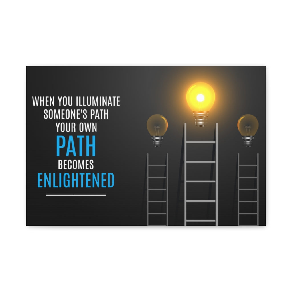 Scripture Walls Inspirational Wall Art Path Becomes Enlightened Motivation Wall Decor for Home Office Gym Inspiring Success Quote Print Ready to Hang Unframed-Express Your Love Gifts
