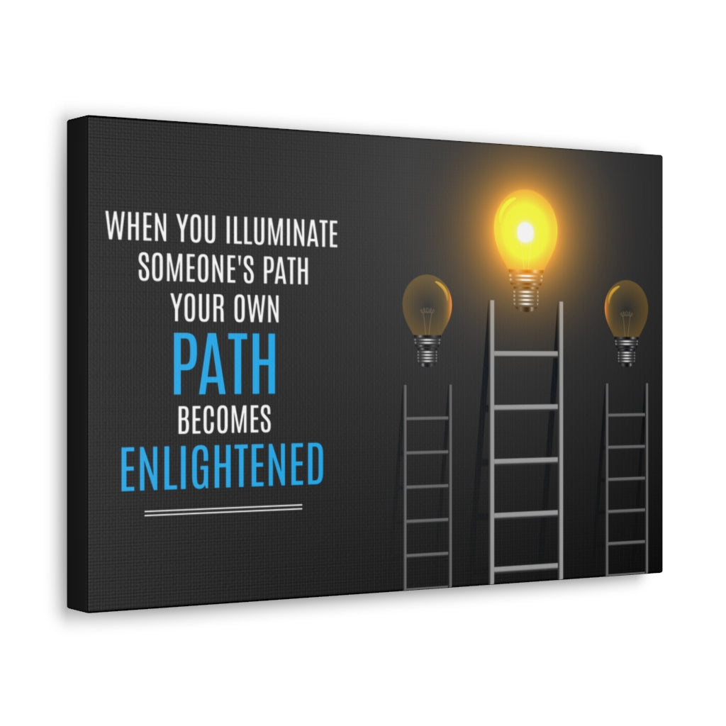 Scripture Walls Inspirational Wall Art Path Becomes Enlightened Motivation Wall Decor for Home Office Gym Inspiring Success Quote Print Ready to Hang Unframed-Express Your Love Gifts