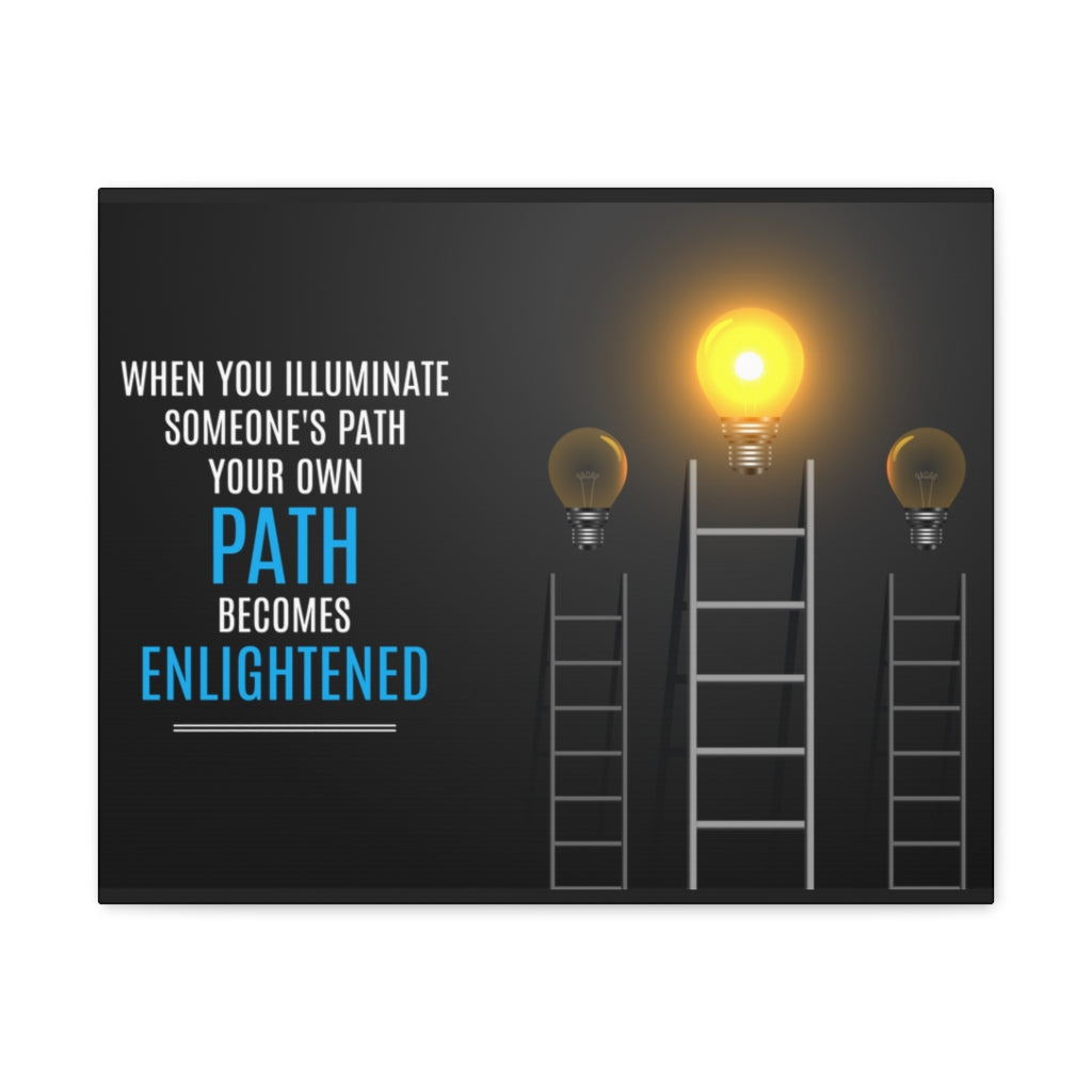 Scripture Walls Inspirational Wall Art Path Becomes Enlightened Motivation Wall Decor for Home Office Gym Inspiring Success Quote Print Ready to Hang Unframed-Express Your Love Gifts
