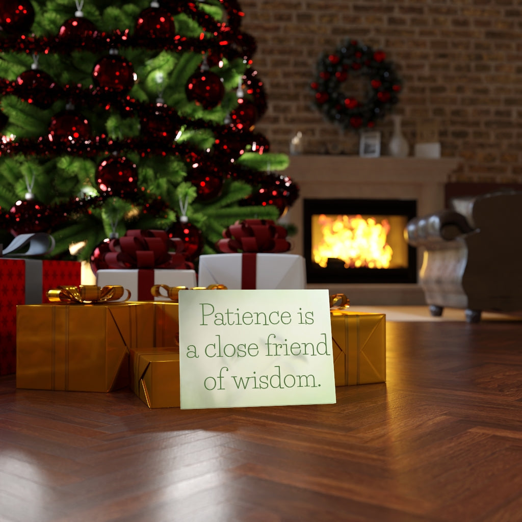 Scripture Walls Inspirational Wall Art Patience Is A Close Friend Motivational Print Ready to Hang Artwork Unframed-Express Your Love Gifts