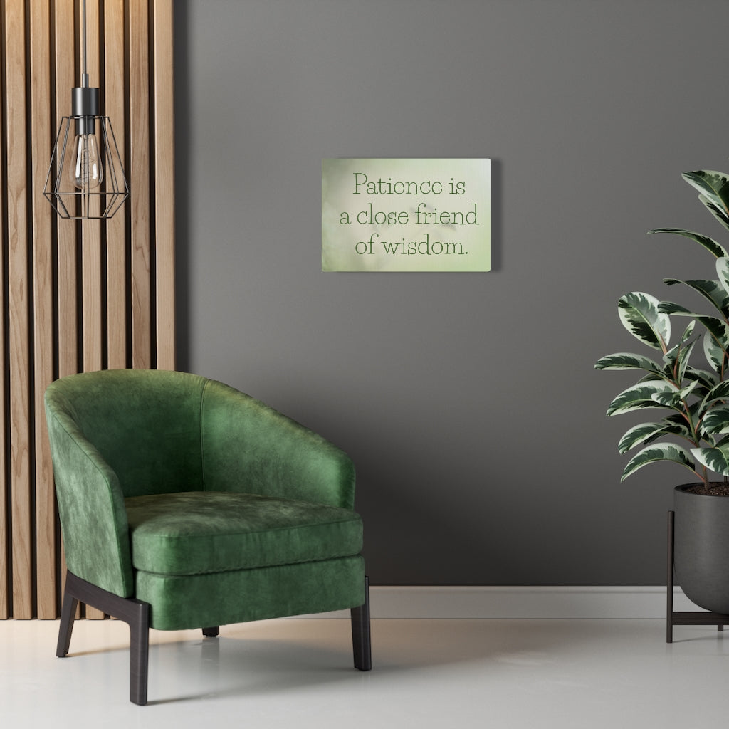 Scripture Walls Inspirational Wall Art Patience Is A Close Friend Motivational Print Ready to Hang Artwork Unframed-Express Your Love Gifts