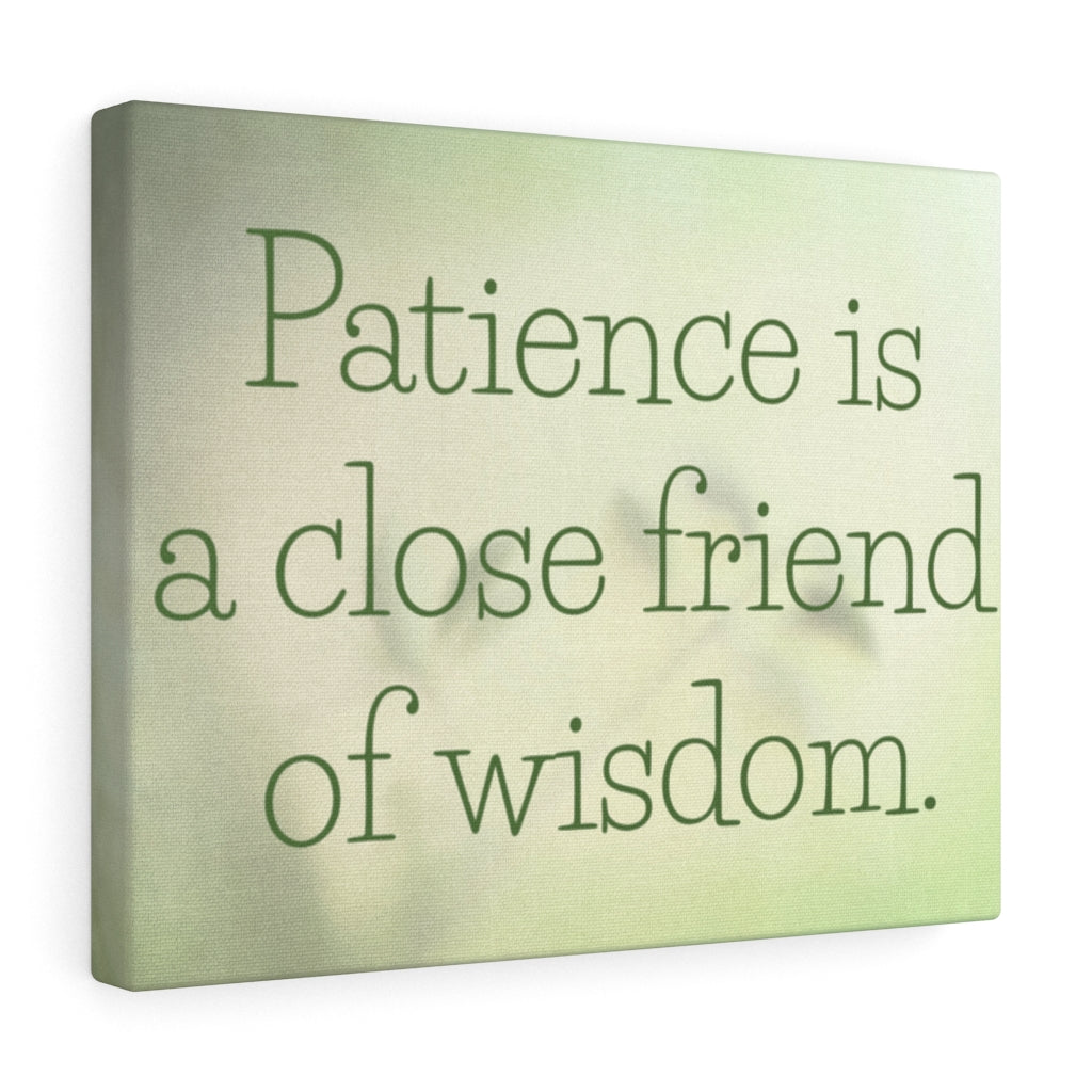 Scripture Walls Inspirational Wall Art Patience Is A Close Friend Motivational Print Ready to Hang Artwork Unframed-Express Your Love Gifts