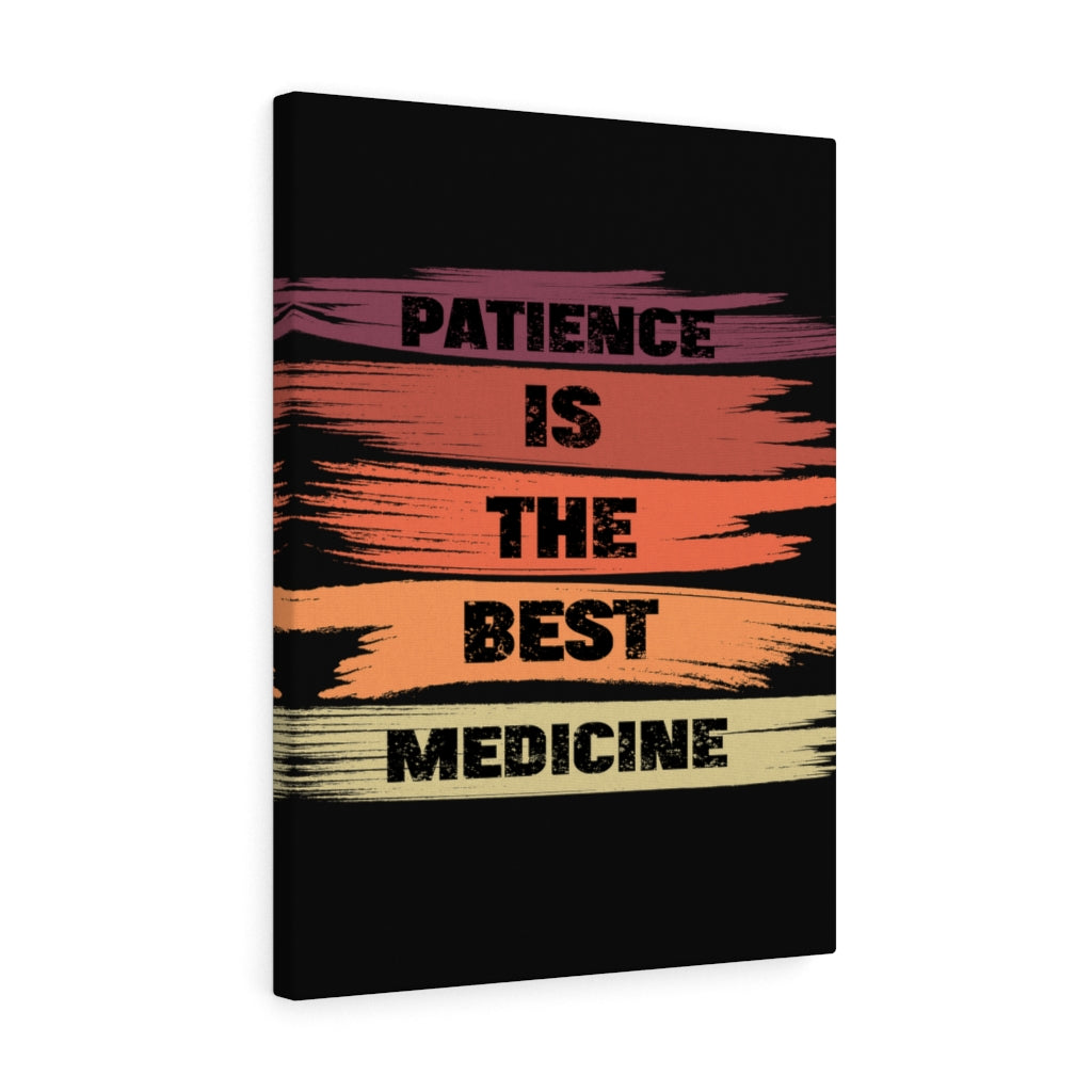 Scripture Walls Inspirational Wall Art Patience Is The Best Medicine Black Wall Art Motivation Wall Decor for Home Office Gym Inspiring Success Quote Print Ready to Hang Unframed-Express Your Love Gifts