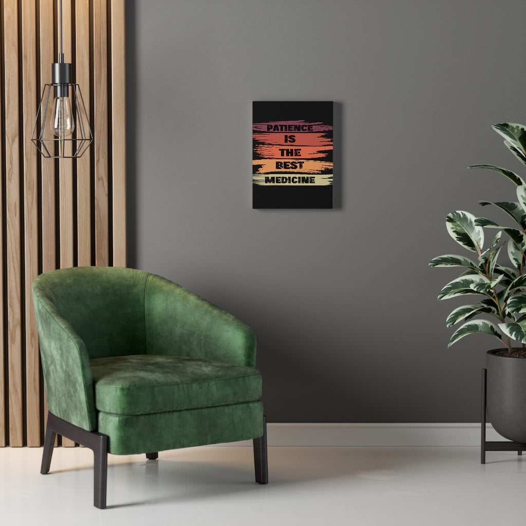 Scripture Walls Inspirational Wall Art Patience Is The Best Medicine Black Wall Art Motivation Wall Decor for Home Office Gym Inspiring Success Quote Print Ready to Hang Unframed-Express Your Love Gifts
