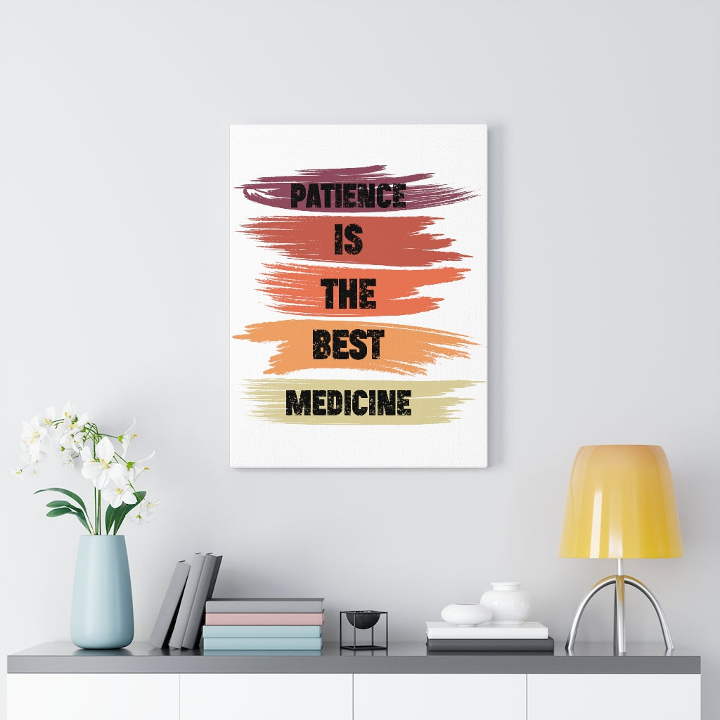 Scripture Walls Inspirational Wall Art Patience Is The Best Medicine Wall Art Motivation Wall Decor for Home Office Gym Inspiring Success Quote Print Ready to Hang Unframed-Express Your Love Gifts