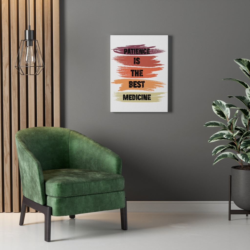 Scripture Walls Inspirational Wall Art Patience Is The Best Medicine Wall Art Motivation Wall Decor for Home Office Gym Inspiring Success Quote Print Ready to Hang Unframed-Express Your Love Gifts