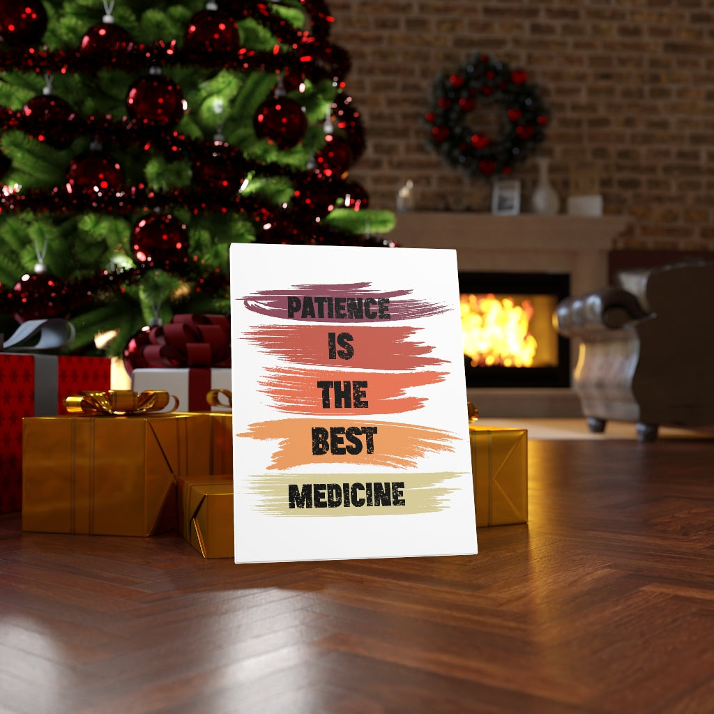 Scripture Walls Inspirational Wall Art Patience Is The Best Medicine Wall Art Motivation Wall Decor for Home Office Gym Inspiring Success Quote Print Ready to Hang Unframed-Express Your Love Gifts