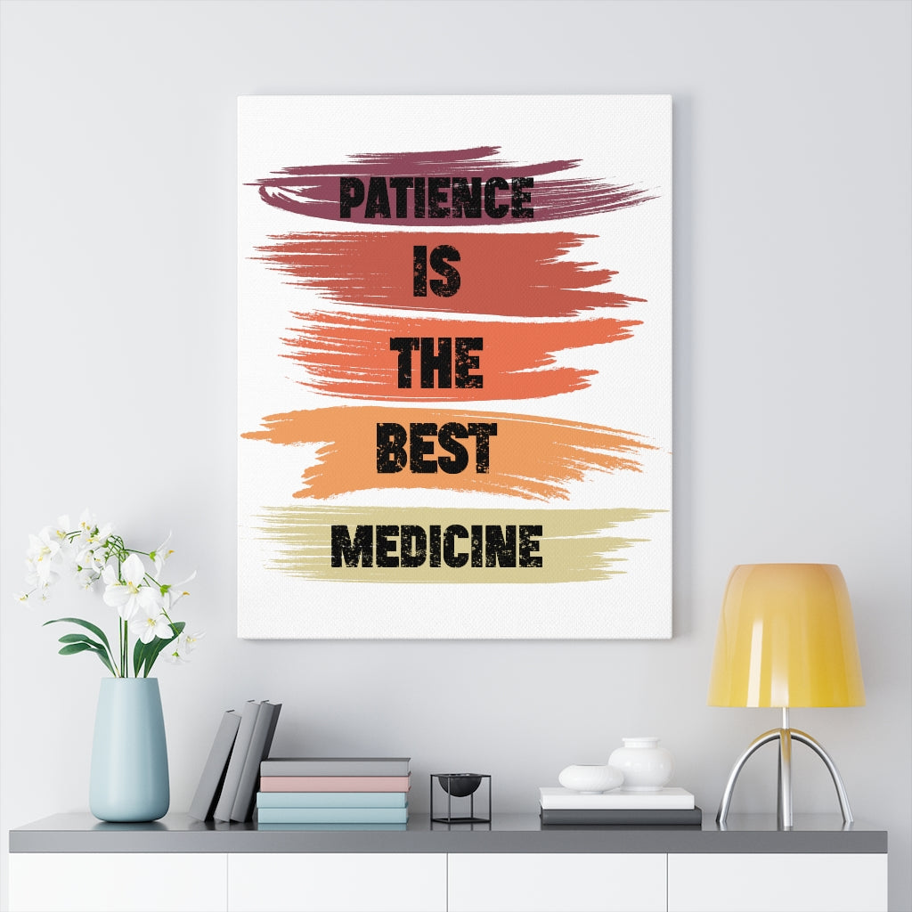 Scripture Walls Inspirational Wall Art Patience Is The Best Medicine Wall Art Motivation Wall Decor for Home Office Gym Inspiring Success Quote Print Ready to Hang Unframed-Express Your Love Gifts