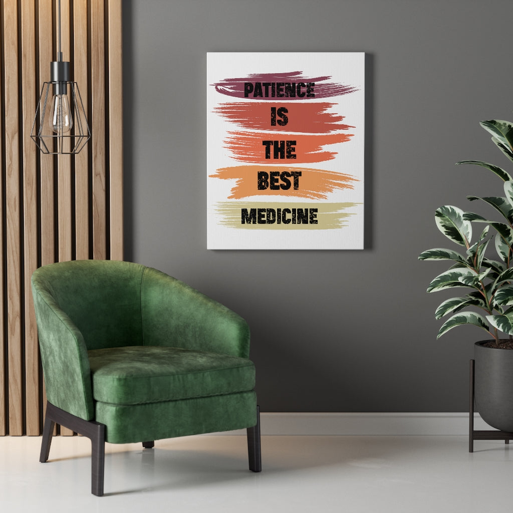 Scripture Walls Inspirational Wall Art Patience Is The Best Medicine Wall Art Motivation Wall Decor for Home Office Gym Inspiring Success Quote Print Ready to Hang Unframed-Express Your Love Gifts