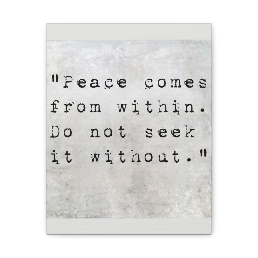 Scripture Walls Inspirational Wall Art Peace Comes From Within Motivation Wall Decor for Home Office Gym Inspiring Success Quote Print Ready to Hang Unframed-Express Your Love Gifts