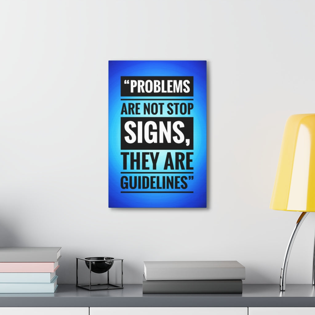 Scripture Walls Inspirational Wall Art Problems Are Guidelines Motivation Wall Decor for Home Office Gym Inspiring Success Quote Print Ready to Hang Unframed-Express Your Love Gifts