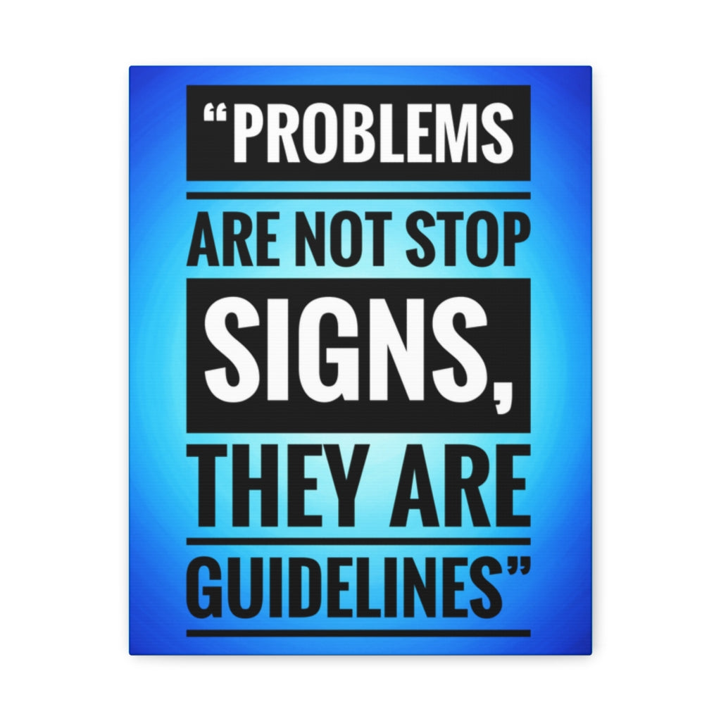 Scripture Walls Inspirational Wall Art Problems Are Guidelines Motivation Wall Decor for Home Office Gym Inspiring Success Quote Print Ready to Hang Unframed-Express Your Love Gifts