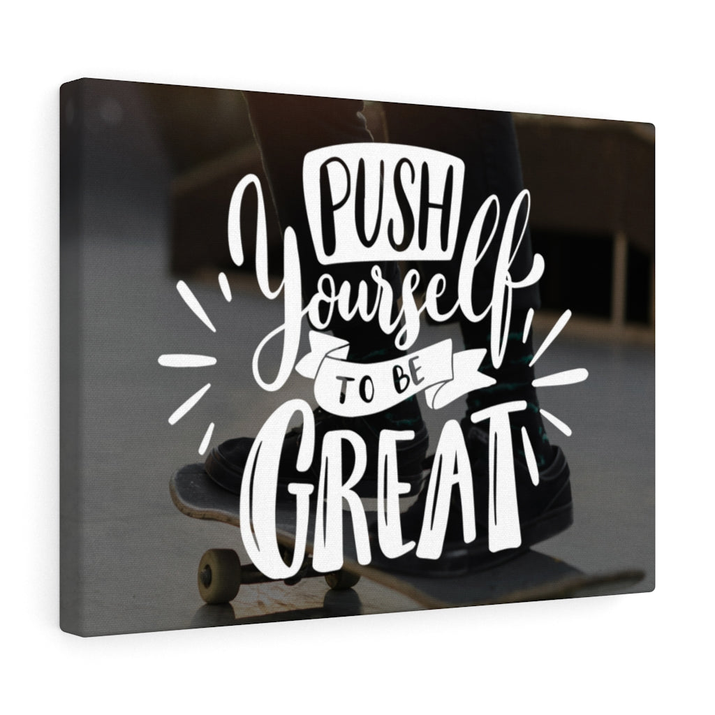 Scripture Walls Inspirational Wall Art Push Yourself To Be Great Wall Art Motivational Motto Inspiring Prints Artwork Decor Ready to Hang Unframed-Express Your Love Gifts