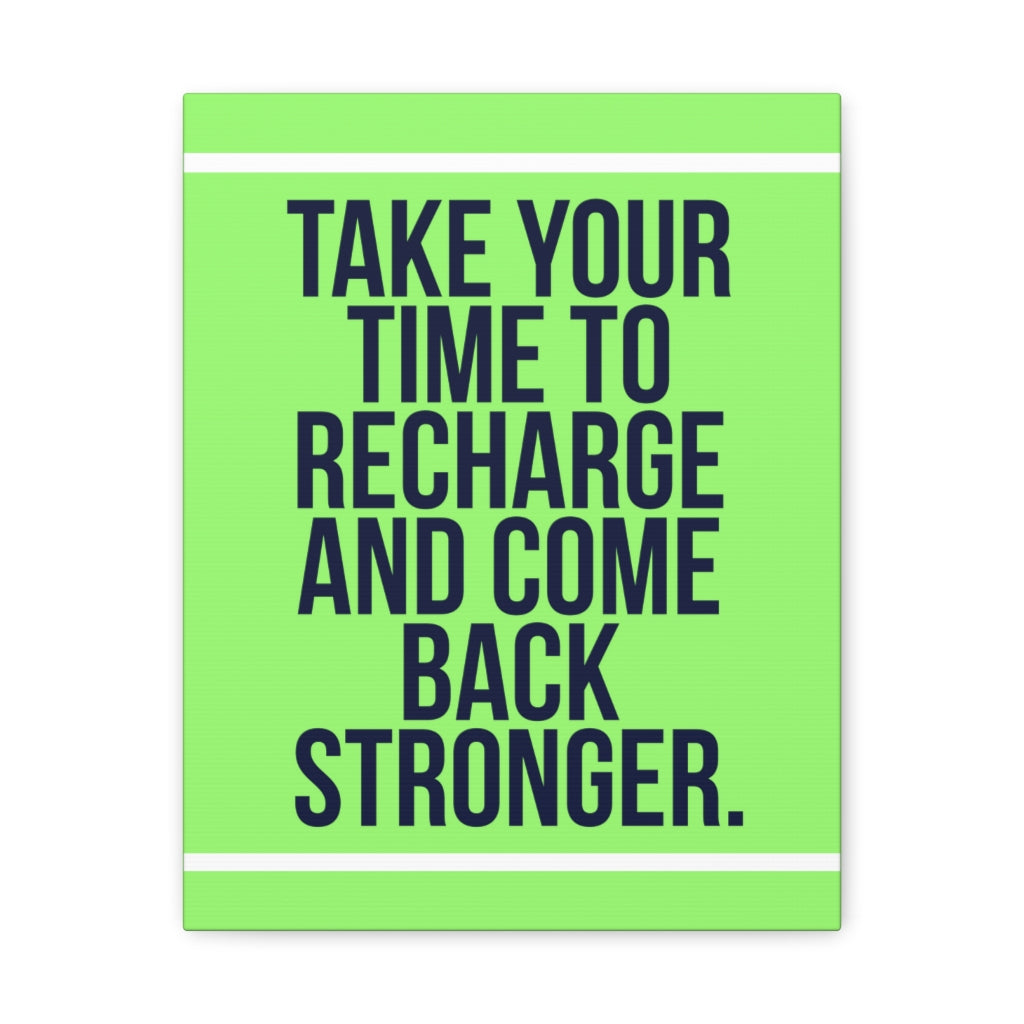 Scripture Walls Inspirational Wall Art Recharge And Come Back Motivation Wall Decor for Home Office Gym Inspiring Success Quote Print Ready to Hang Unframed-Express Your Love Gifts