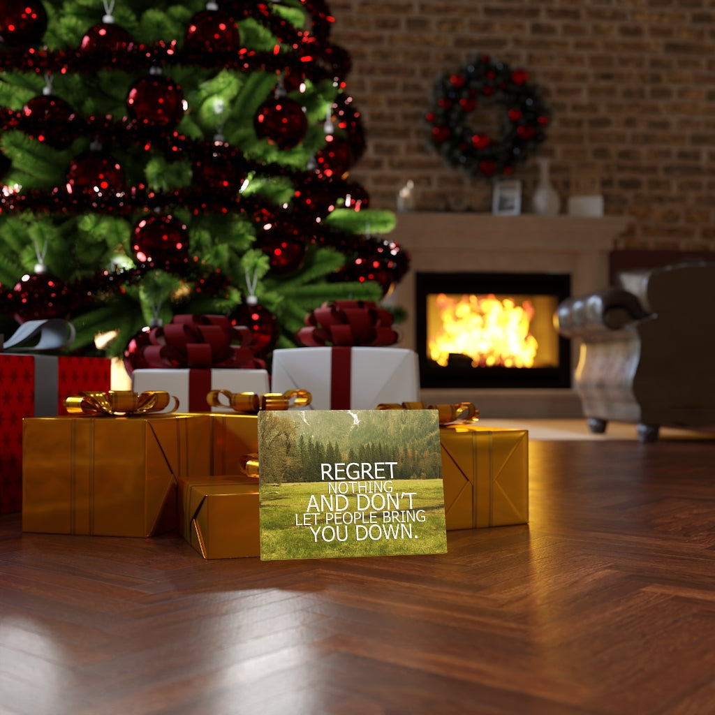 Scripture Walls Inspirational Wall Art Regret Nothing And Don't Motivational Print Ready to Hang Artwork Unframed-Express Your Love Gifts