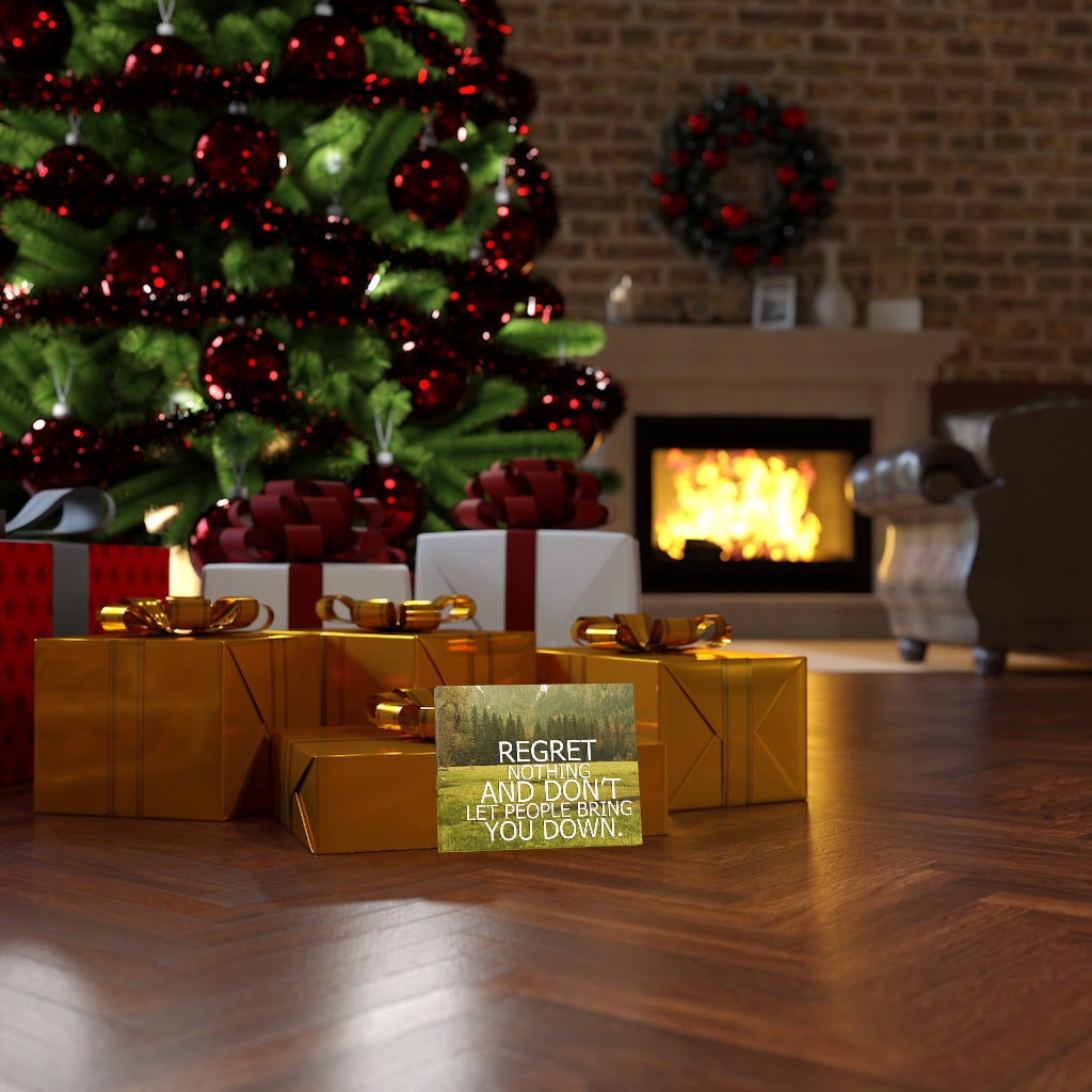 Scripture Walls Inspirational Wall Art Regret Nothing And Don't Motivational Print Ready to Hang Artwork Unframed-Express Your Love Gifts