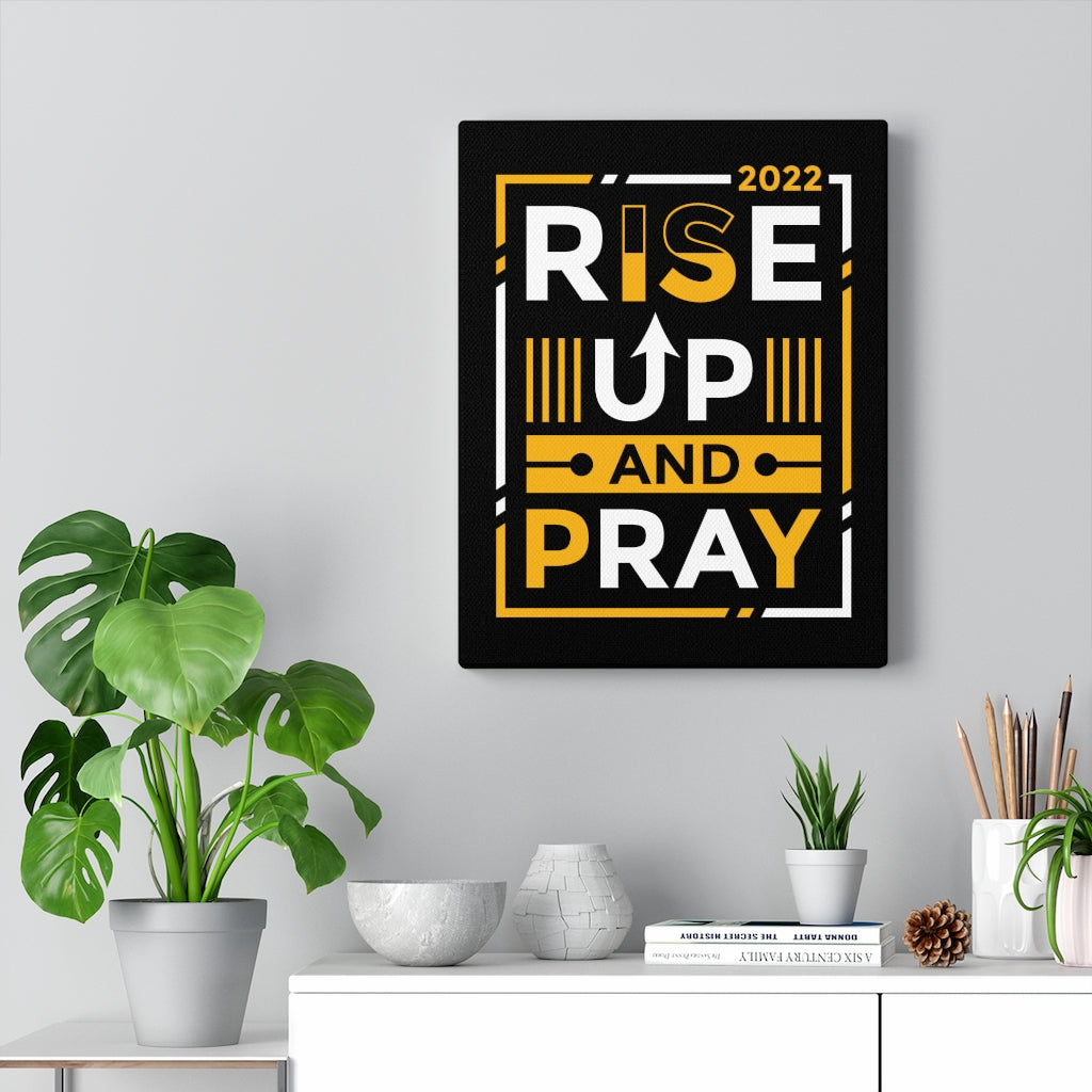 Scripture Walls Inspirational Wall Art Rise Up And Pray Wall Art Motivation Wall Decor for Home Office Gym Inspiring Success Quote Print Ready to Hang Unframed-Express Your Love Gifts