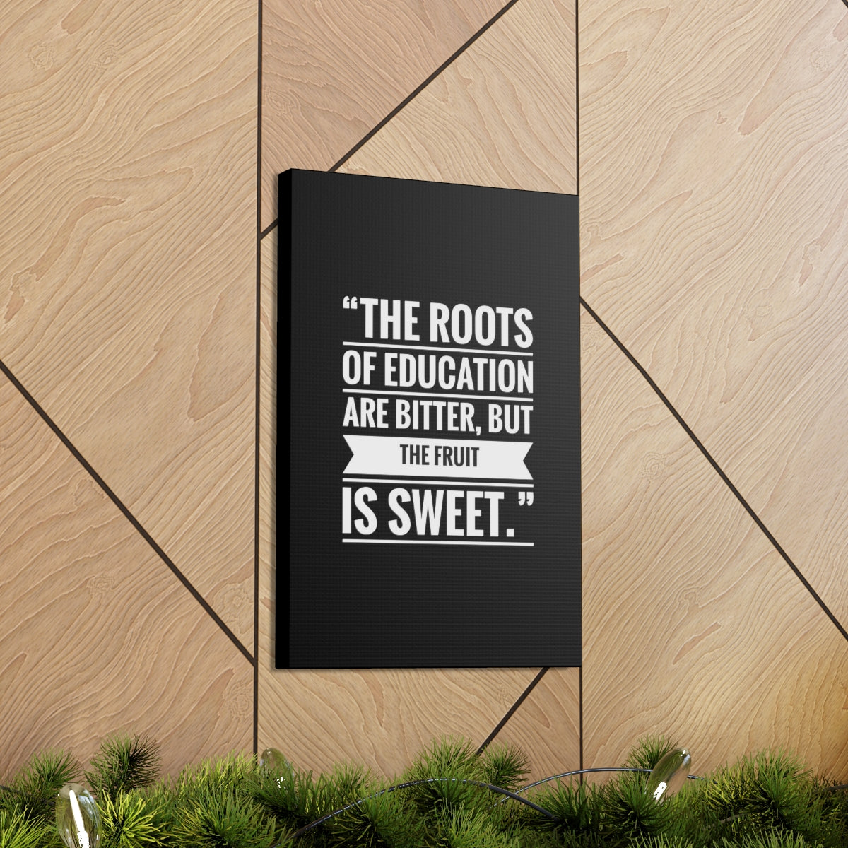 Scripture Walls Inspirational Wall Art Roots Of Education Are Bitter Motivation Wall Decor for Home Office Gym Inspiring Success Quote Print Ready to Hang Unframed-Express Your Love Gifts