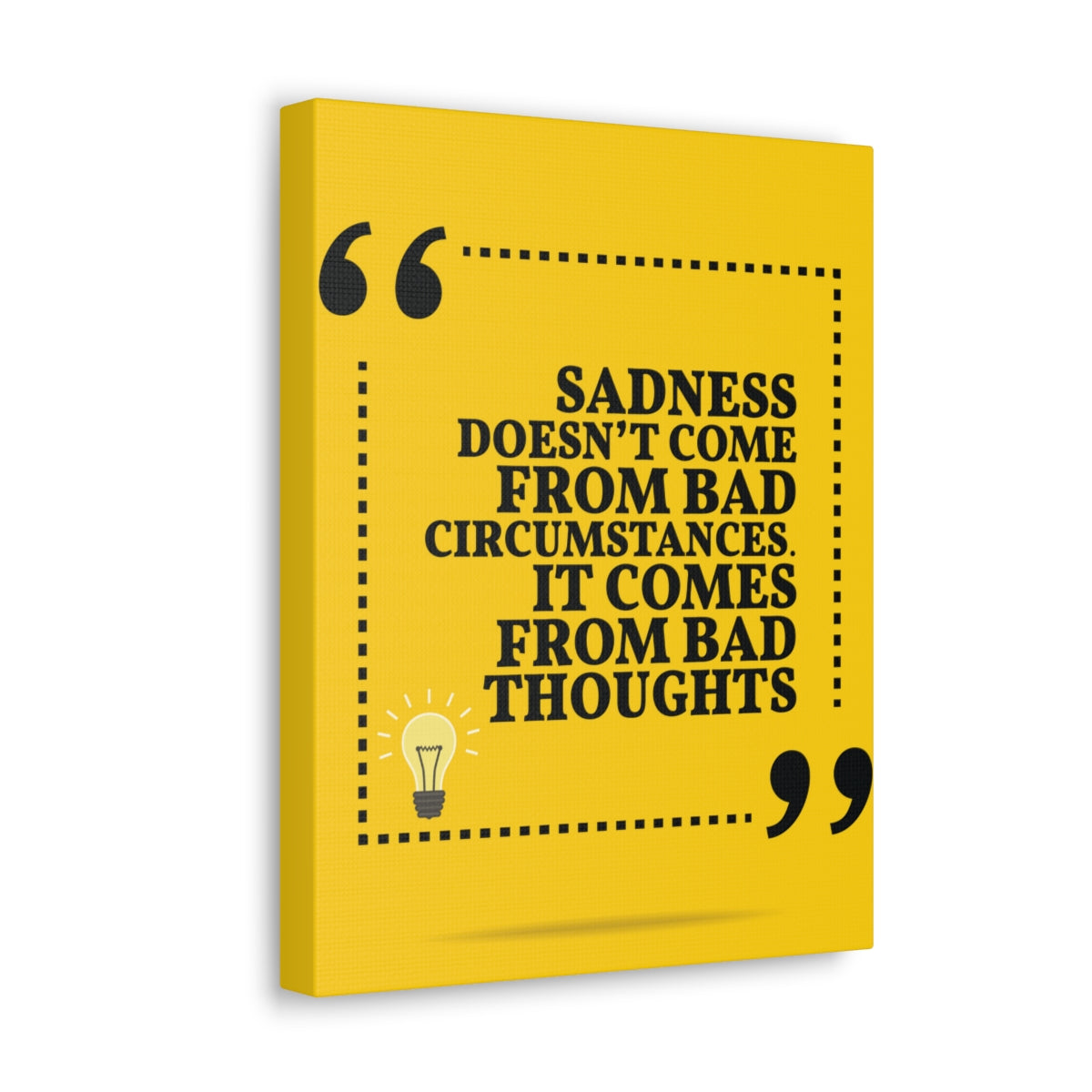 Scripture Walls Inspirational Wall Art Sadness Comes From Bad Thoughts Motivation Wall Decor for Home Office Gym Inspiring Success Quote Print Ready to Hang Unframed-Express Your Love Gifts