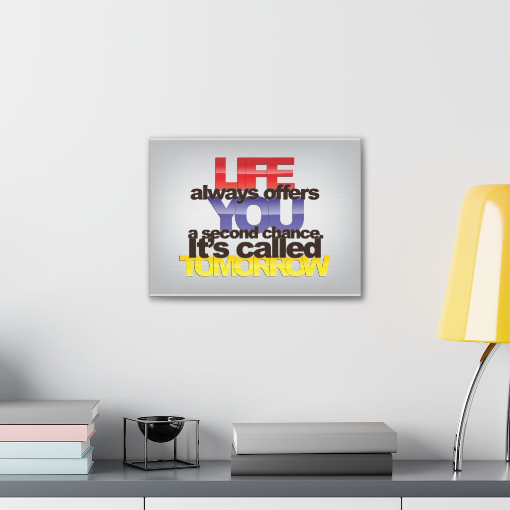 Scripture Walls Inspirational Wall Art Second Chance Called Tomorrow Motivation Wall Decor for Home Office Gym Inspiring Success Quote Print Ready to Hang Unframed-Express Your Love Gifts