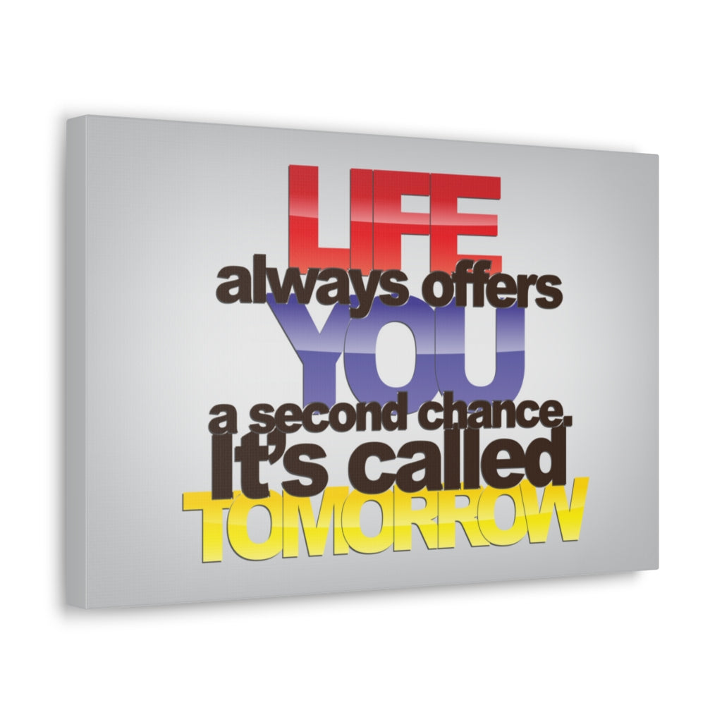 Scripture Walls Inspirational Wall Art Second Chance Called Tomorrow Motivation Wall Decor for Home Office Gym Inspiring Success Quote Print Ready to Hang Unframed-Express Your Love Gifts