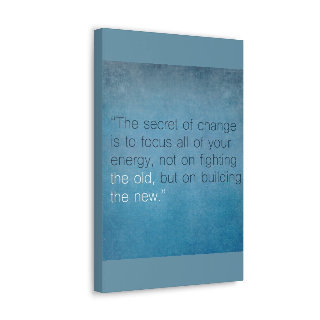 Scripture Walls Inspirational Wall Art Secret Of Change Motivation Wall Decor for Home Office Gym Inspiring Success Quote Print Ready to Hang Unframed-Express Your Love Gifts