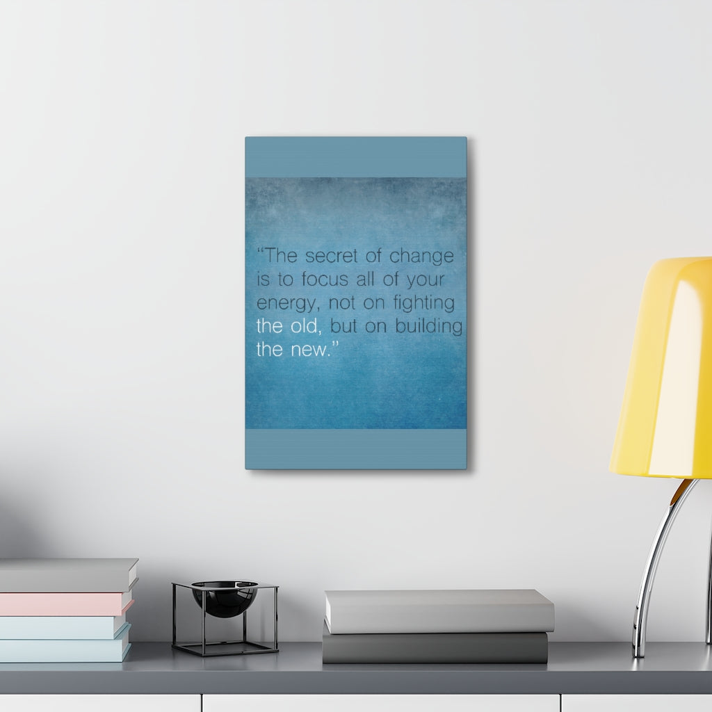 Scripture Walls Inspirational Wall Art Secret Of Change Motivation Wall Decor for Home Office Gym Inspiring Success Quote Print Ready to Hang Unframed-Express Your Love Gifts