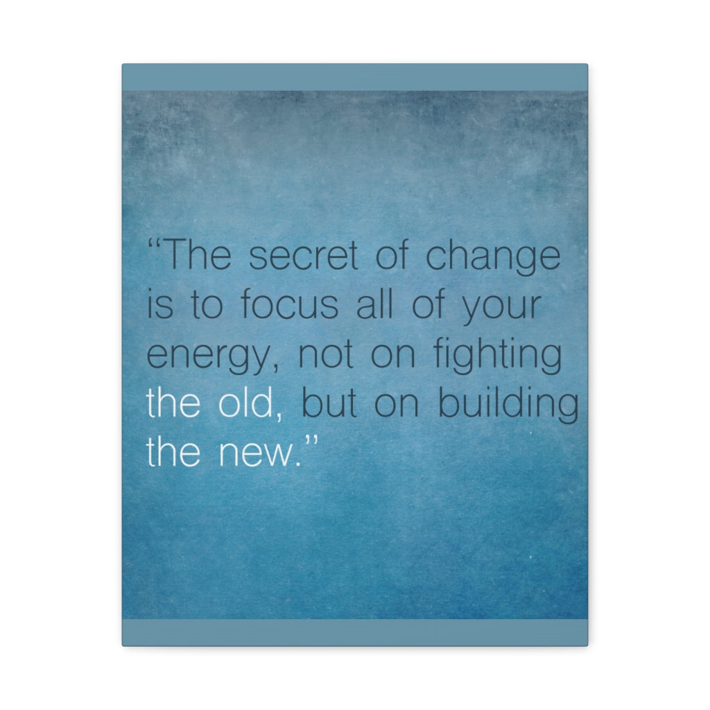 Scripture Walls Inspirational Wall Art Secret Of Change Motivation Wall Decor for Home Office Gym Inspiring Success Quote Print Ready to Hang Unframed-Express Your Love Gifts