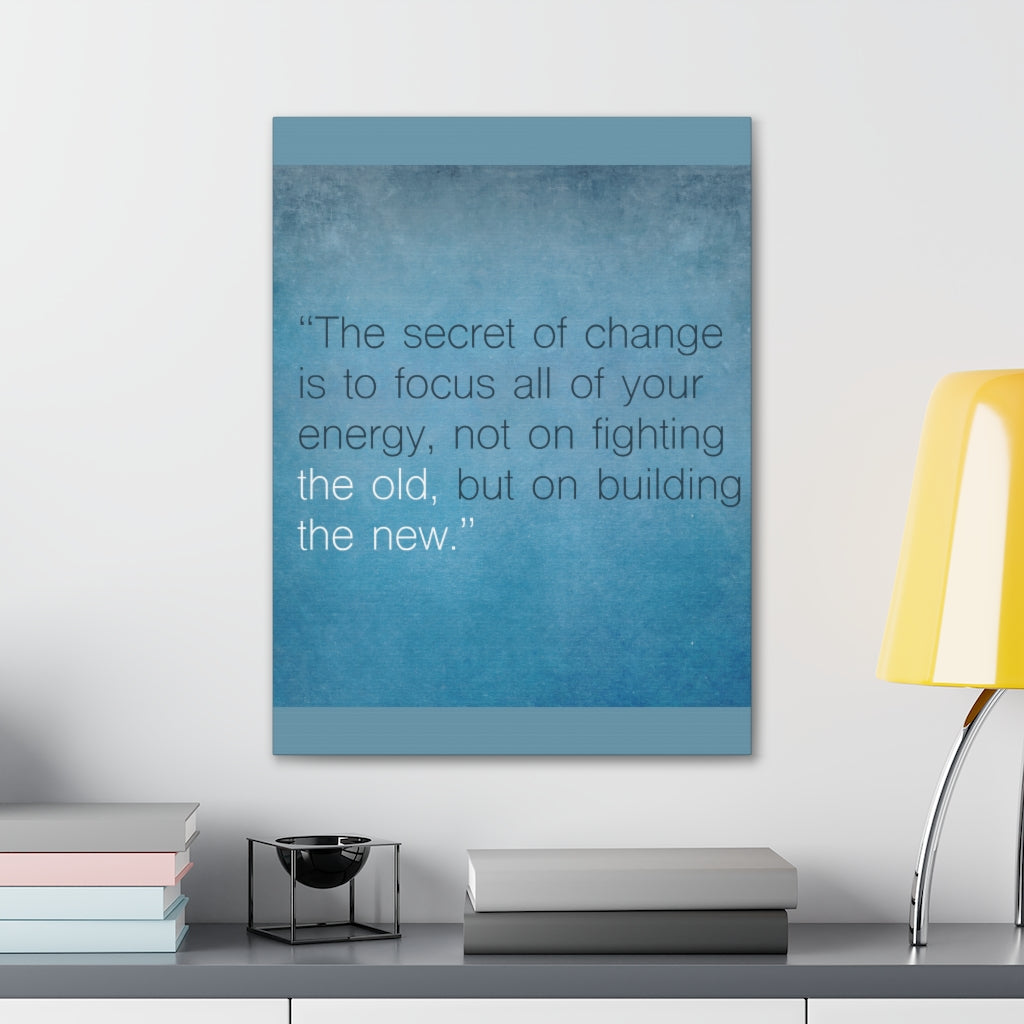 Scripture Walls Inspirational Wall Art Secret Of Change Motivation Wall Decor for Home Office Gym Inspiring Success Quote Print Ready to Hang Unframed-Express Your Love Gifts