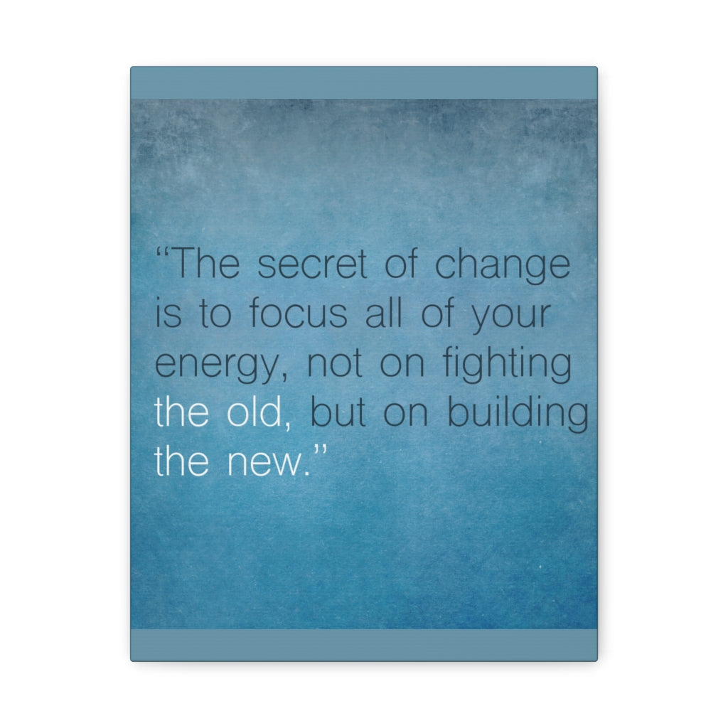 Scripture Walls Inspirational Wall Art Secret Of Change Motivation Wall Decor for Home Office Gym Inspiring Success Quote Print Ready to Hang Unframed-Express Your Love Gifts