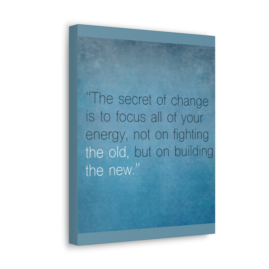 Scripture Walls Inspirational Wall Art Secret Of Change Motivation Wall Decor for Home Office Gym Inspiring Success Quote Print Ready to Hang Unframed-Express Your Love Gifts