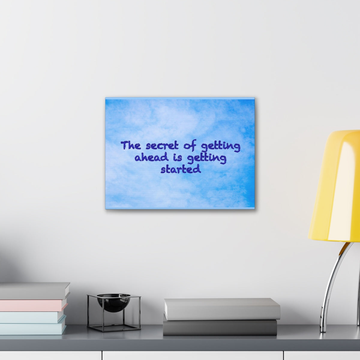 Scripture Walls Inspirational Wall Art Secret Of Getting Ahead Motivation Wall Decor for Home Office Gym Inspiring Success Quote Print Ready to Hang Unframed-Express Your Love Gifts
