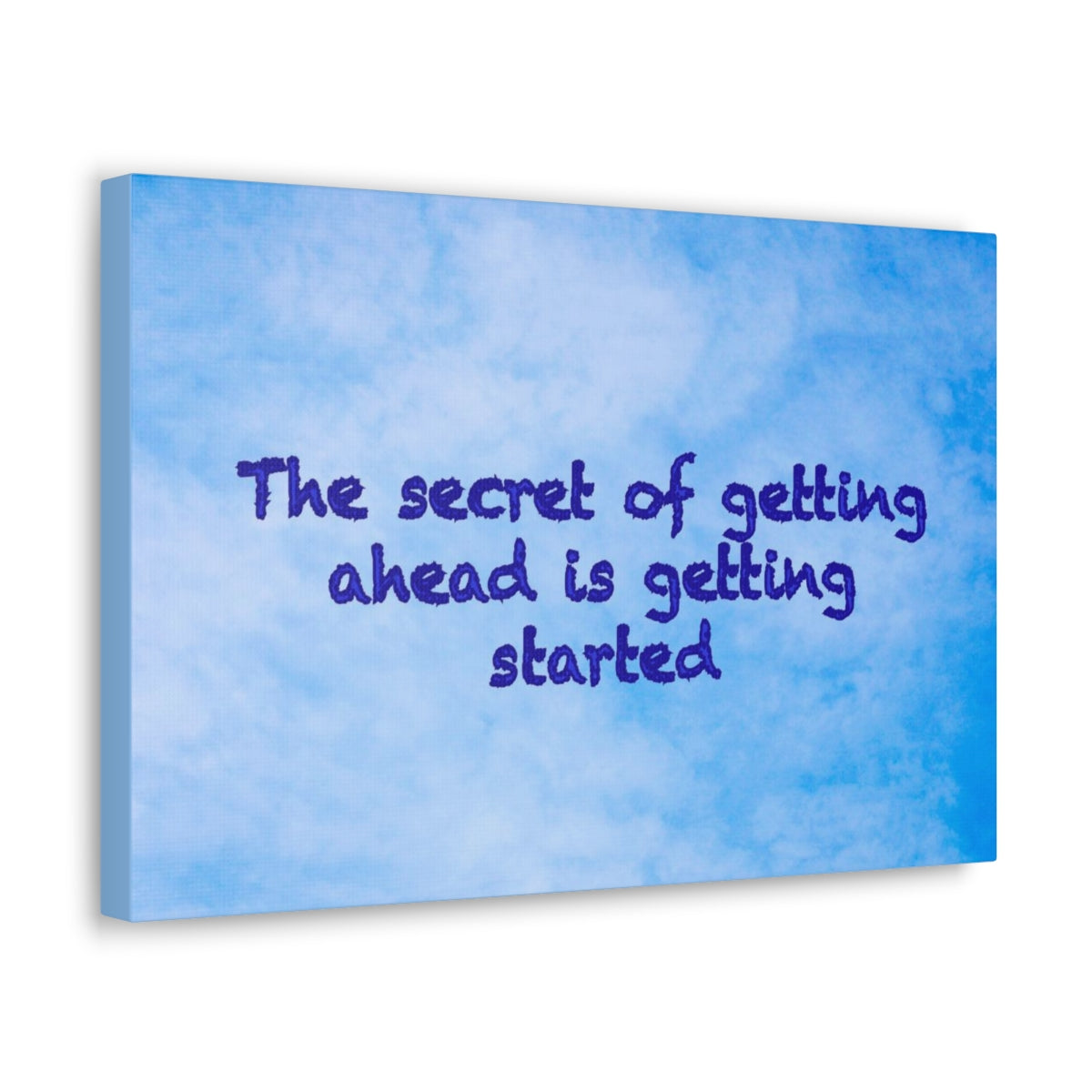 Scripture Walls Inspirational Wall Art Secret Of Getting Ahead Motivation Wall Decor for Home Office Gym Inspiring Success Quote Print Ready to Hang Unframed-Express Your Love Gifts