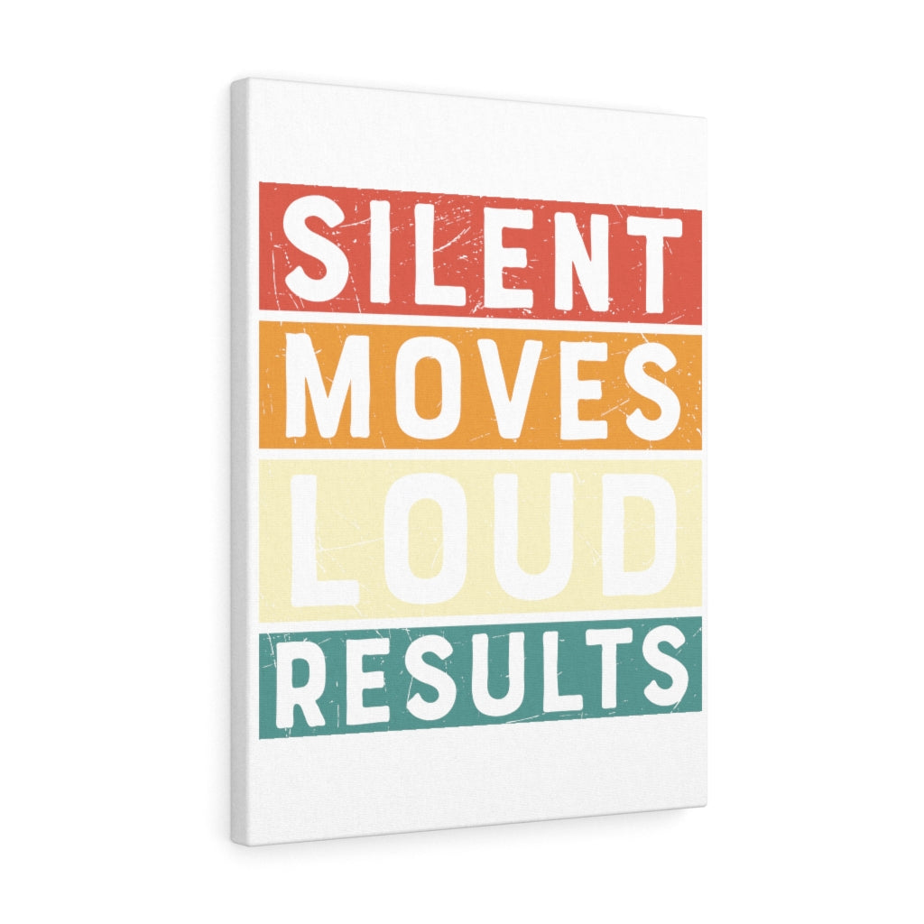 Scripture Walls Inspirational Wall Art Silent Moves Loud Results Wall Art Motivation Wall Decor for Home Office Gym Inspiring Success Quote Print Ready to Hang Unframed-Express Your Love Gifts